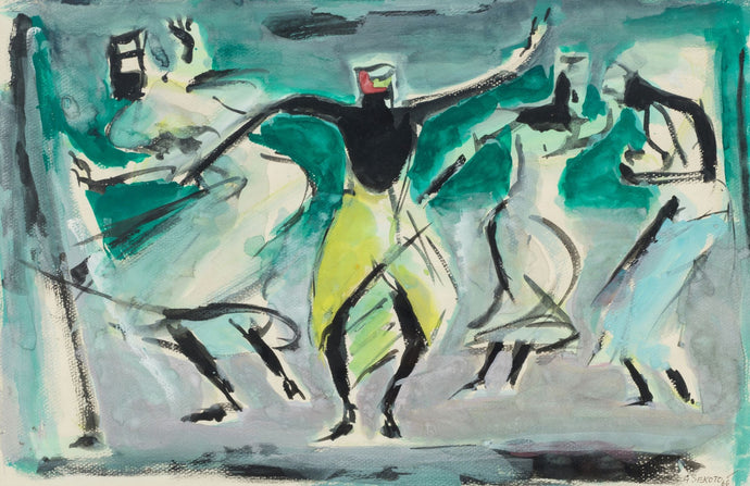 Gerard Sekoto - Dancing figures